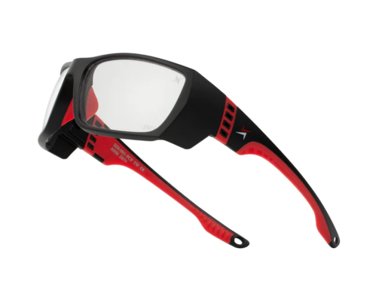 EyeframesInt-XP-11003-PC-CL, Clear Lens Safety Glasses, Assorted Colors 