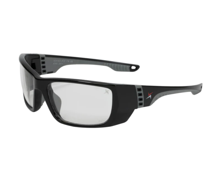 EyeframesInt-XP-11003-PC-CL, Clear Lens Safety Glasses, Assorted Colors 