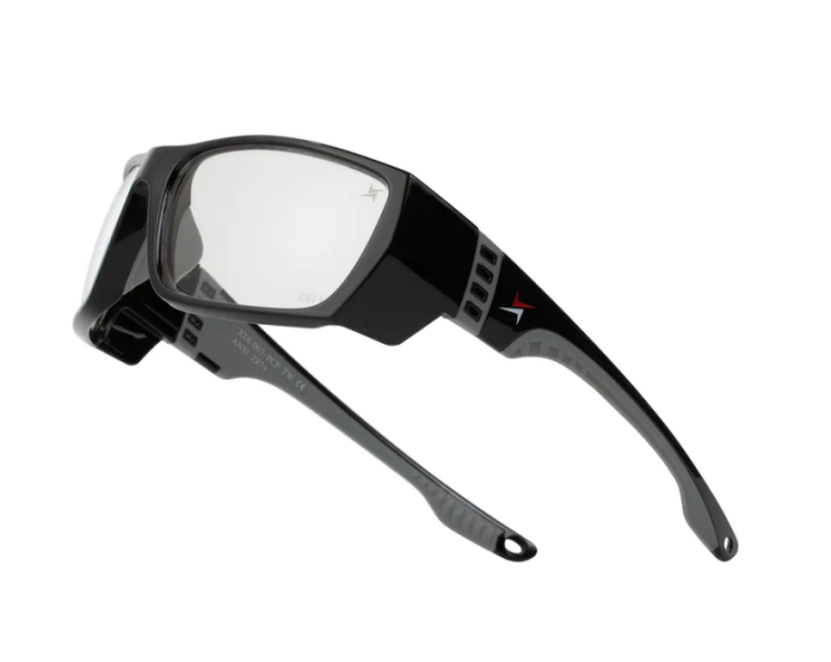 EyeframesInt-XP-11003-PC-CL, Clear Lens Safety Glasses, Assorted Colors 