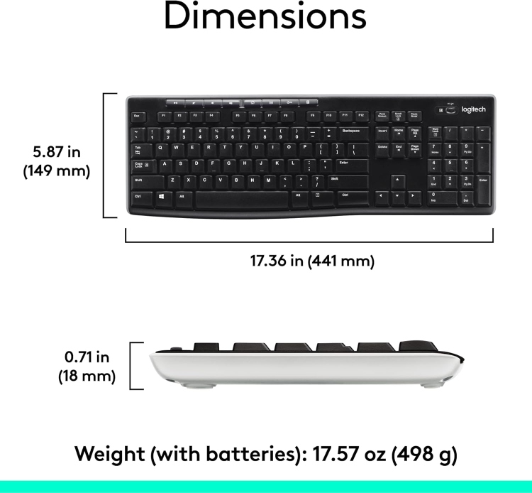 LOGITECH MK270 WIRELESS KEYBOARD AND MOUSE