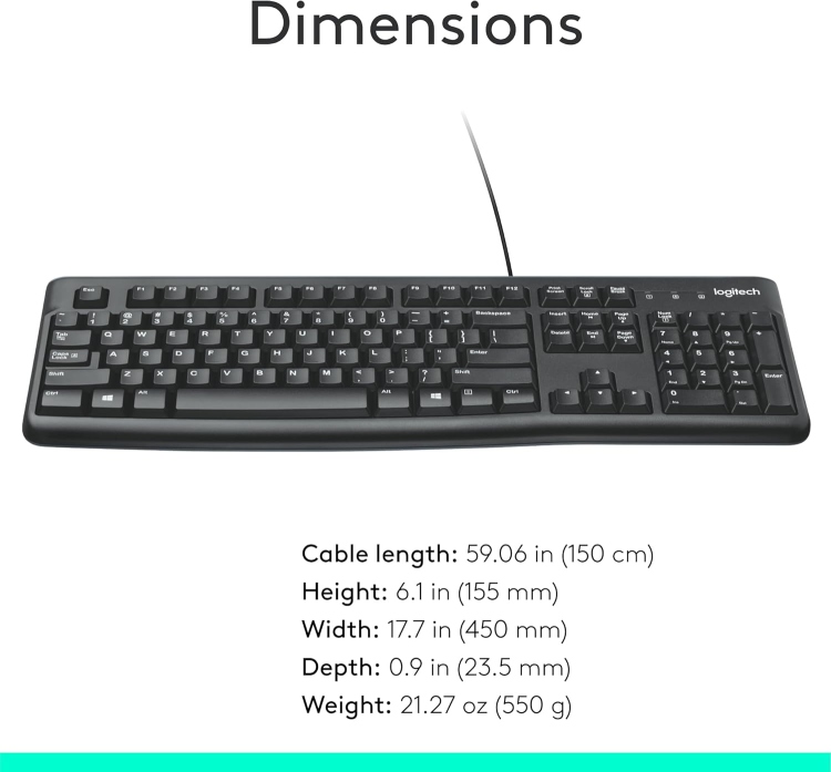 LOGITECH K120 KEYBOARD USB