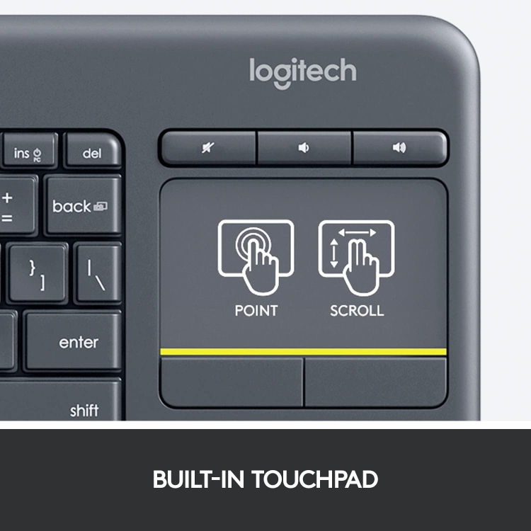 LOGITECH K400 TOUCH WIRELESS KEYBOARD & MOUSE TOUCH 