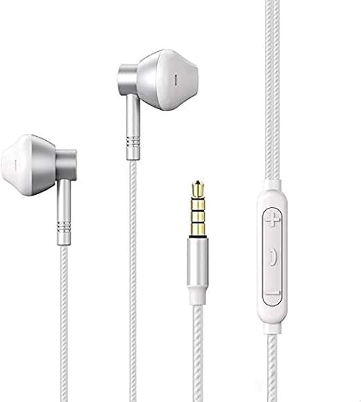 REMAX RM-201 WIRED EARPHONE- SILVER