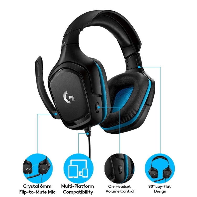 LOGITECH GAMING HEADSET BACKLIT G431