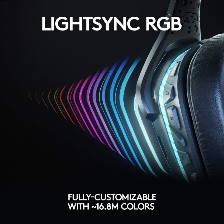 Logitech G633s RGB Wired Gaming Headset, USB (DTS Headphone:X 2.0) 7.1 Surround Sound , Flip-to-Mute Mic, Swivel, Multi Platform Support (3.5mm)