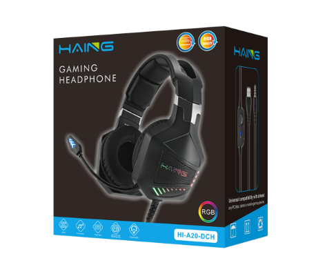 HEADSET HAING HI-A20-DCH USB+3.5MM