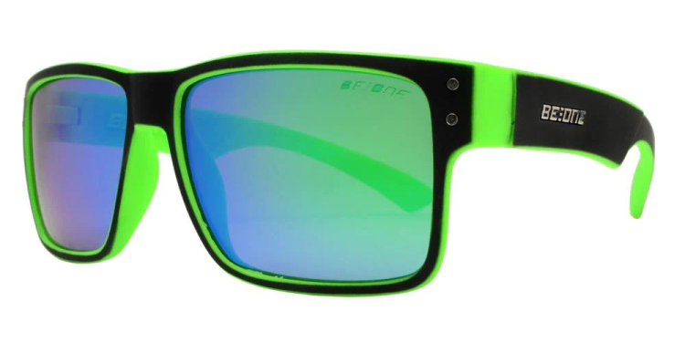 EyeframesInt-DY-PL-11J 3003 - Junior Rectangular Horn Rimmed Polarized Sunglasses with Studs, Assorted Colors