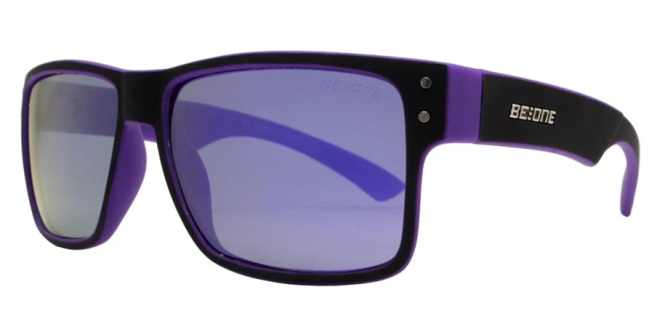 EyeframesInt-DY-PL-11J 3003 - Junior Rectangular Horn Rimmed Polarized Sunglasses with Studs, Assorted Colors