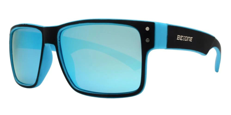 EyeframesInt-DY-PL-11J 3003 - Junior Rectangular Horn Rimmed Polarized Sunglasses with Studs, Assorted Colors