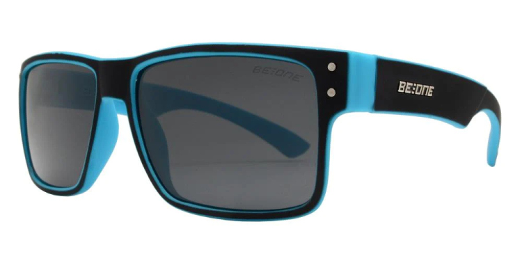 EyeframesInt-DY-PL-11J 3003 - Junior Rectangular Horn Rimmed Polarized Sunglasses with Studs, Assorted Colors