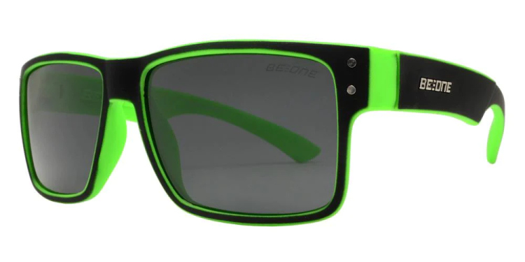 EyeframesInt-DY-PL-11J 3003 - Junior Rectangular Horn Rimmed Polarized Sunglasses with Studs, Assorted Colors