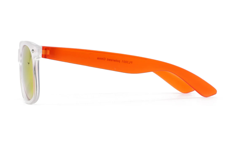 EyeframesInt-DY-PL-113001 - Polarized Junior Classic Horn Rimmed Clear Frame Sunglasses, Assorted Colors
