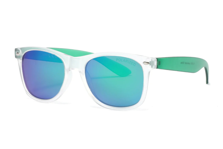 EyeframesInt-DY-PL-113001 - Polarized Junior Classic Horn Rimmed Clear Frame Sunglasses, Assorted Colors