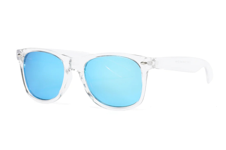 EyeframesInt-DY-PL-113001 - Polarized Junior Classic Horn Rimmed Clear Frame Sunglasses, Assorted Colors
