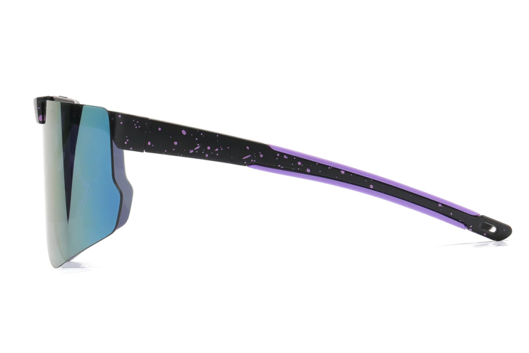 EyeframesInt-DY-PL-115229 - Polarized Sports Shield Plastic Sunglasses, Assorted Colors