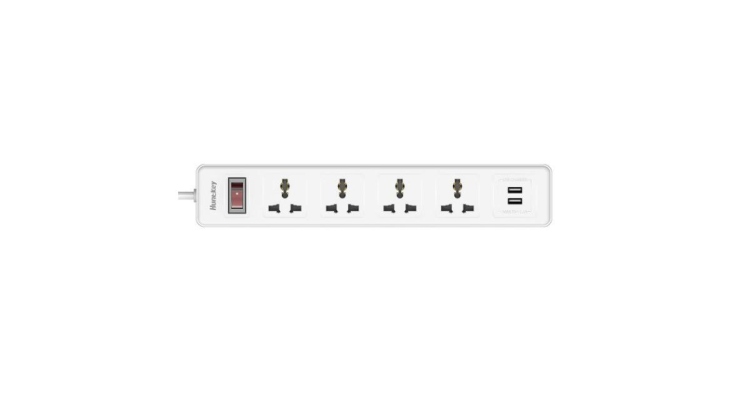 HUNTKEY SSZ507 4PORT + 2USB PORT POWER STRIP 3M