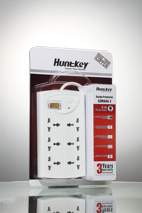 HUNTKEY SZM601 6 PORT POWER STRIP 2M