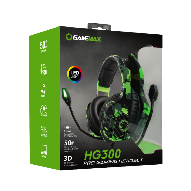 GAME MAX HG300 LED GAMING HEADSET