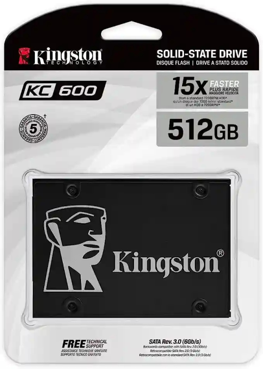 SSD KINGSTON KC600 512GB 15X