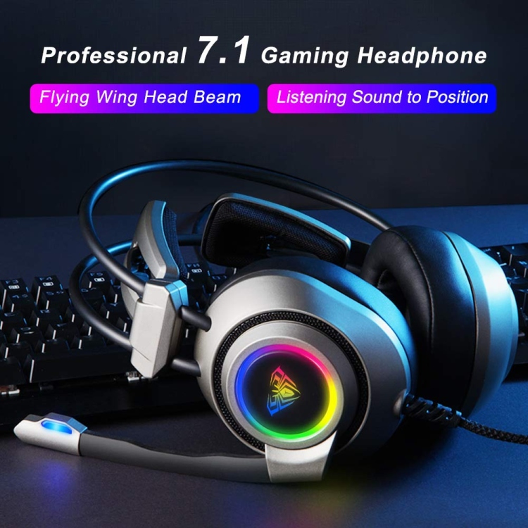 AULA S606 LIGHT WEIGHT DESIGN,SOFT AND DURABLE CLOTH EARPADS SURROUND SOUND AUDIO ROTATING EAR CUPS, 50MM