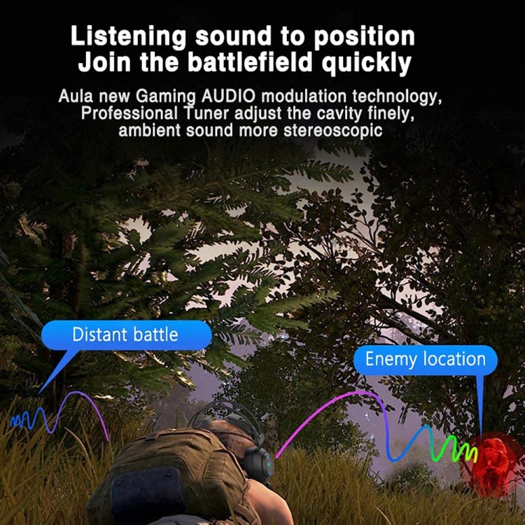 AULA S606 LIGHT WEIGHT DESIGN,SOFT AND DURABLE CLOTH EARPADS SURROUND SOUND AUDIO ROTATING EAR CUPS, 50MM