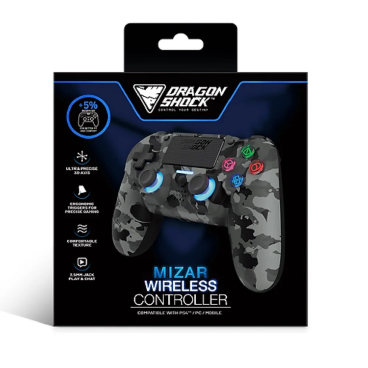 DRAGON SHOCK -MIZAR WIRELESS BLUETOOTH CONTROLLER FOR PS4, PC AND MOBILE