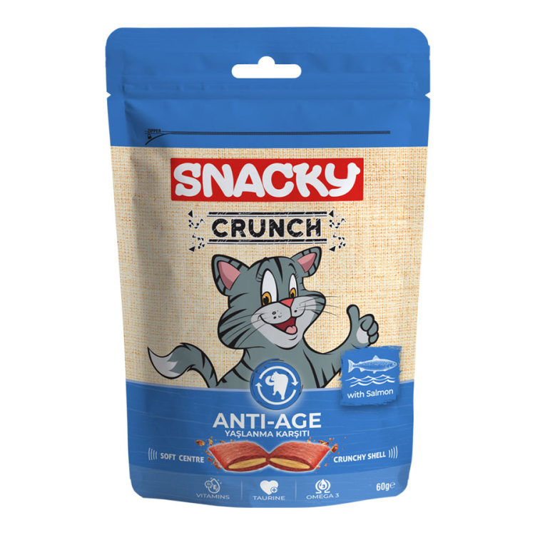 Snacky cat crunch مكافئات  لمكافحة العمر 