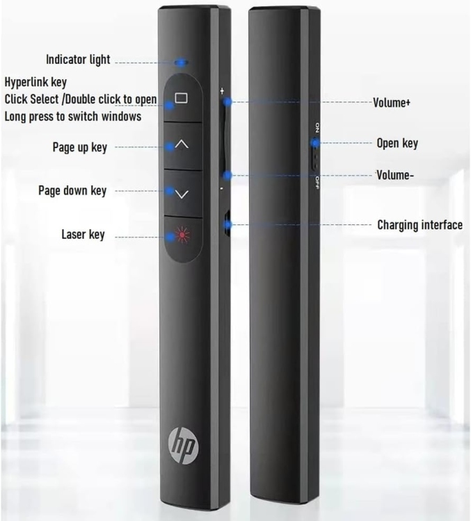 HP SS10 WIRELESS MULTI-FUNCTION SENSITIVE PRESENTER POINTER