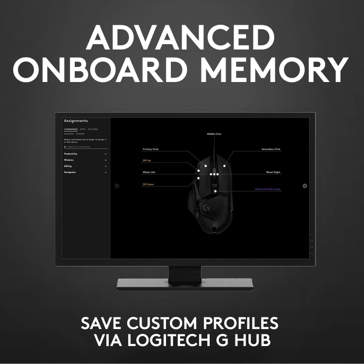 LOGITECH  MOUSE G502 HERO GAMING