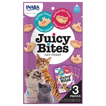 INABA Juicy - حلوى القطط بالروبيان والمأكولات البحرية 