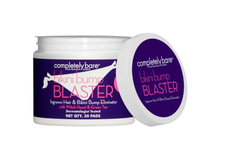 Completely Bare, bikini bump BLASTER Ingrown Hair & Bikini Bump Eliminator مسحات البكيني للشعر تحت الجلد و حبوب ازالة الشعر