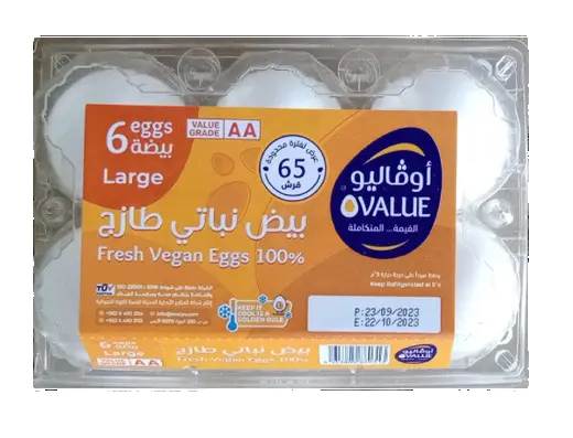 Ovalue Fresh Vegan Eggs, 6Pcs