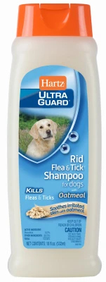 hartz rid flea&tick shampoo for dogs with oatmeal 