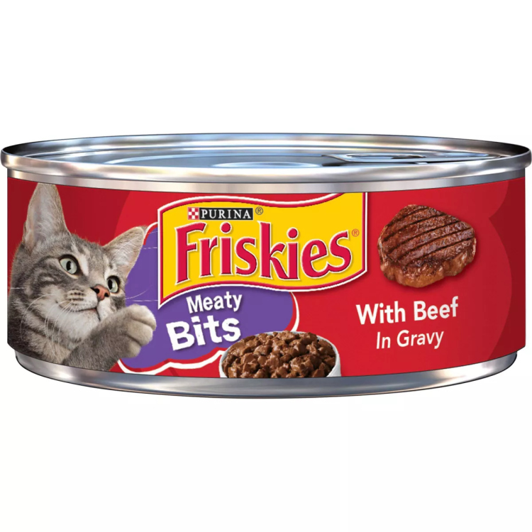 Purina Friskies Meaty Bits with Beef In Gravy Wet Cat Food