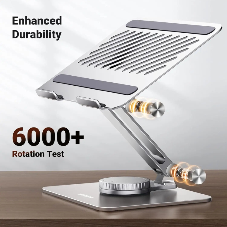 UGREEN LP592 90849 SWIVEL&FULL ANGLE HOVER ADJUSTABLE&FOLDABLE LAPTOP STAND HORIZONTAL ROTATION 360 (201MM) UP TO 17.3"  (SILVER)