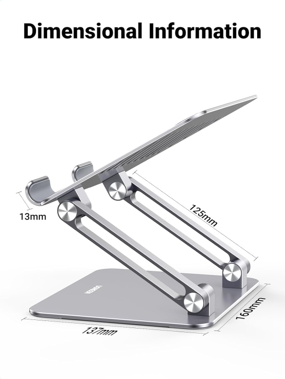 UGREEN	LP339  40291 UGREEN ADJUSTABLE LAPTOP STAND EASY HEIGHT ADJUSTMENT (201MM) UP TO 17.3"  (SILVER)