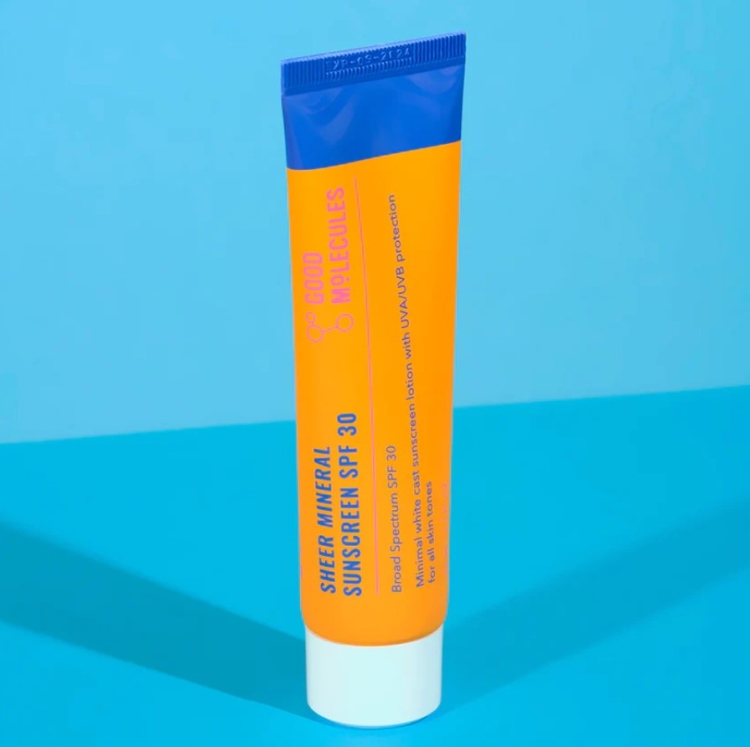 Good Molecules, SHEER MINERAL SUNSCREEN SPF 30 جود موليكيولز، واقي شمس فيزيائي بعامل حماية 30 