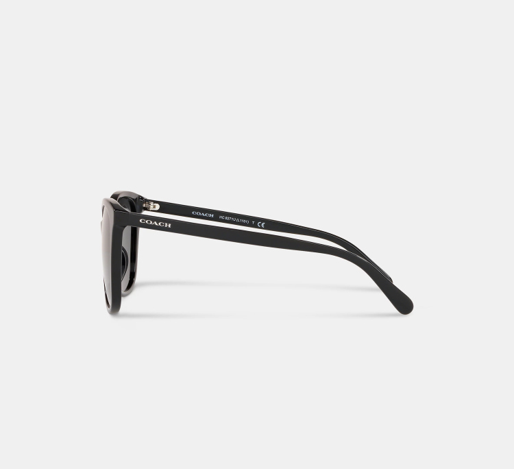 EyeframesInt-COACH-CT048 - Signature Workmark Square Sunglasses - Black 