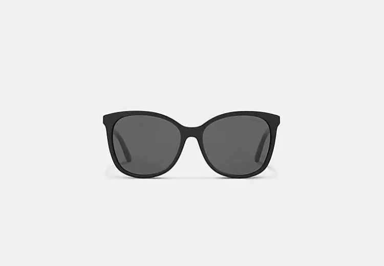 EyeframesInt-COACH-CT048 - Signature Workmark Square Sunglasses - Black 