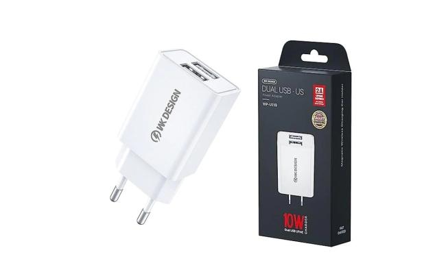 WK DESIGN WP-U119 10W DUAL USB PORTS FAST CHARGER