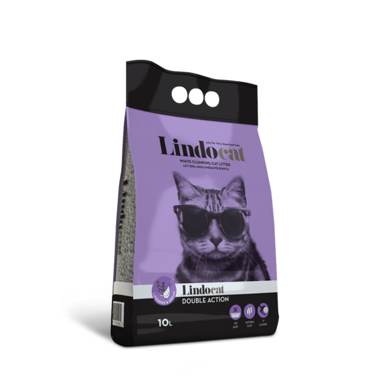 Double Action-Lavender-scented white clumping litter with argan oil 5L