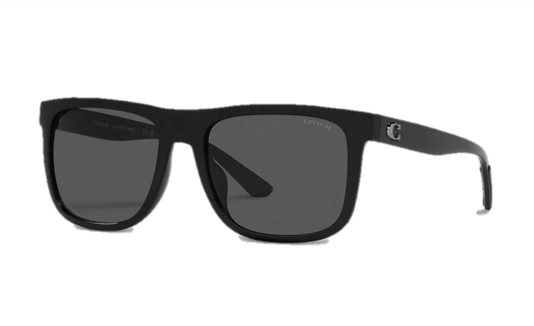 EyeframesInt-COACH-CH581 - Men Beveled Signature Flat Top Square Sunglasses - Assorted Colors