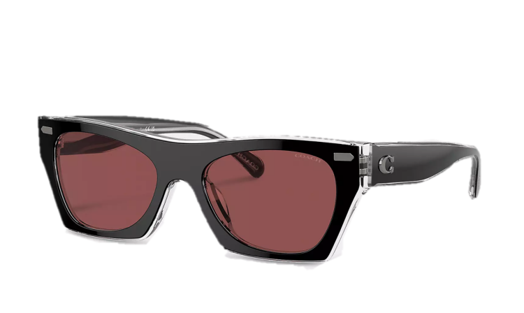 EyeframesInt-COACH-CL917 - Beveled Signature Square Sunglasses