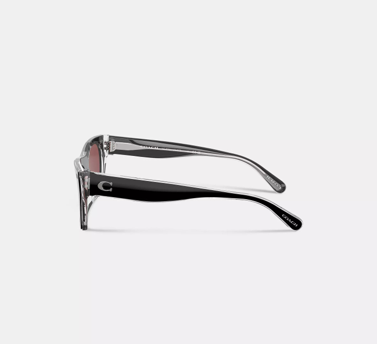 EyeframesInt-COACH-CL917 - Beveled Signature Square Sunglasses