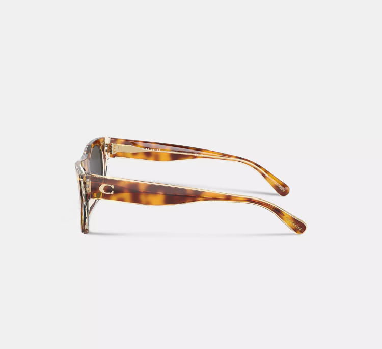 EyeframesInt-COACH-CL917 - Beveled Signature Square Sunglasses