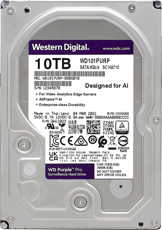 WD PURPLE 10TB INTERNAL HDD (NEW)