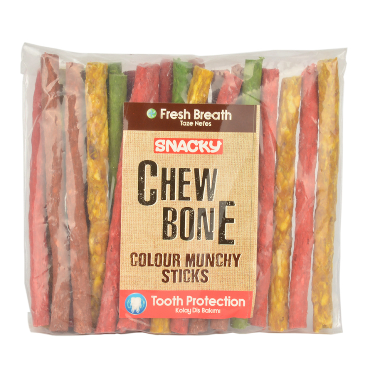 Snacky Natural Chewing Bone الكيس يحتوي على 25 اصبع
