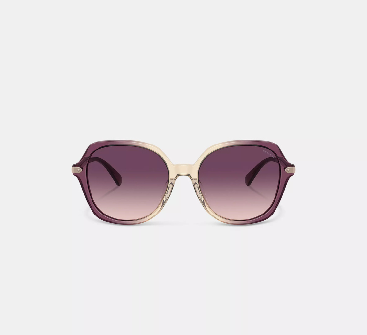 EyeframesInt-COACH-CL925 - Wrap Around Hangtag Oversized Geometric Round Sunglasses - Assorted Colors