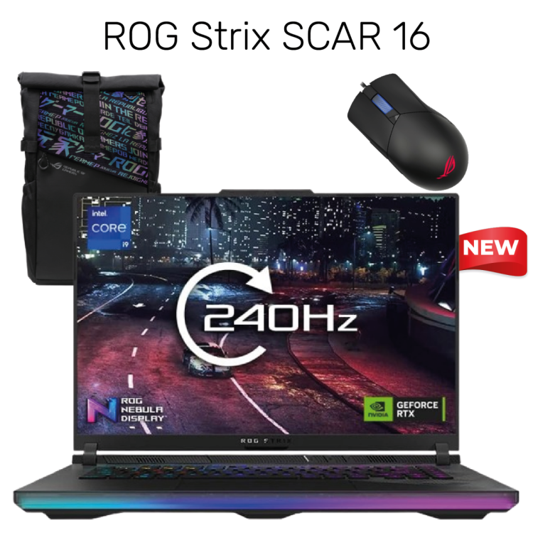 ASUS ROG Strix SCAR 16 | Intel Core i9-14900HX RTX 4080 32GB DDR5 16" QHD+ 240Hz