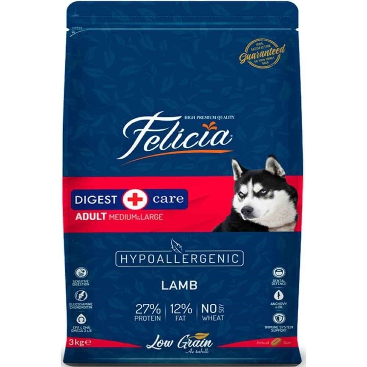 Felicia adult dog all breeds lamp & rice 3KG